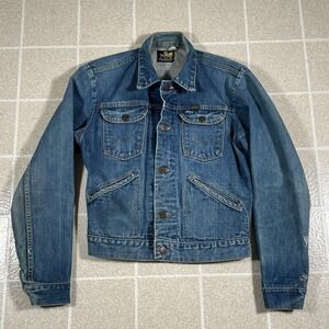 Vintage 50s 60s Maverick Blue Bell Denim Jacket Trucker Jacket Sz 36 Made In USA